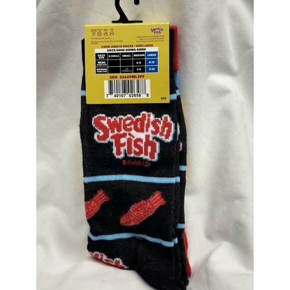 Novelty Socks Graphic Swedish Fish Candy Funny Socks for Men & Women Cre… - Picture 3 of 5